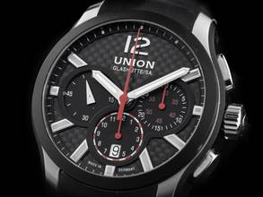 Thumbnail von Union Glashütte Belisar Chronograph Ref.D002.627.27.207.01 2018 Full Set sehr gut Vintage Belisar Chronograph Kautschuk Faltschließe