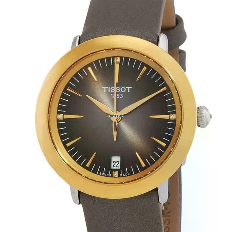 Tissot Glendora gold bezel 33mm NEW FULL SET