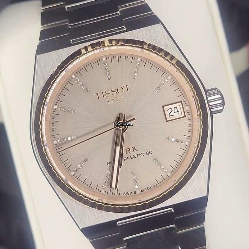 Tissot PRX Powermatic 80 steel & 18k gold bezel NEW FULL SET