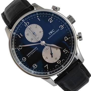  IWC Portugieser Chronograph Portuguese IW371404 chronograph Panda black dial 2007 Full Set 