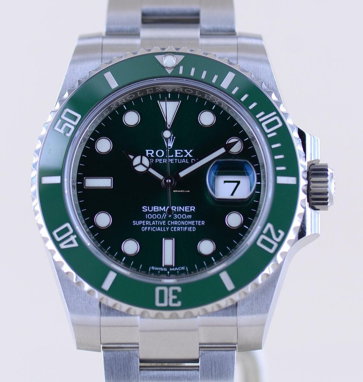 Rolex Submariner Date 116610LV Hulk Keramik 2020 Taucheruhr Green LC100
