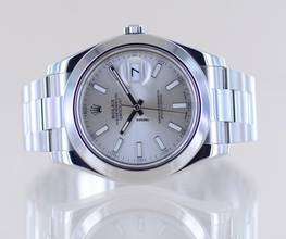 Thumbnail von Rolex Datejust II Stahl Oyster Silver Stick Dial 41mm silber 116300 B+P