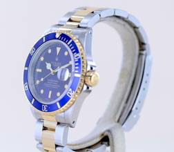Thumbnail von Rolex Submariner Date 16613 Klassiker 1992 Tritium Stahl Gold blue Dial B+P