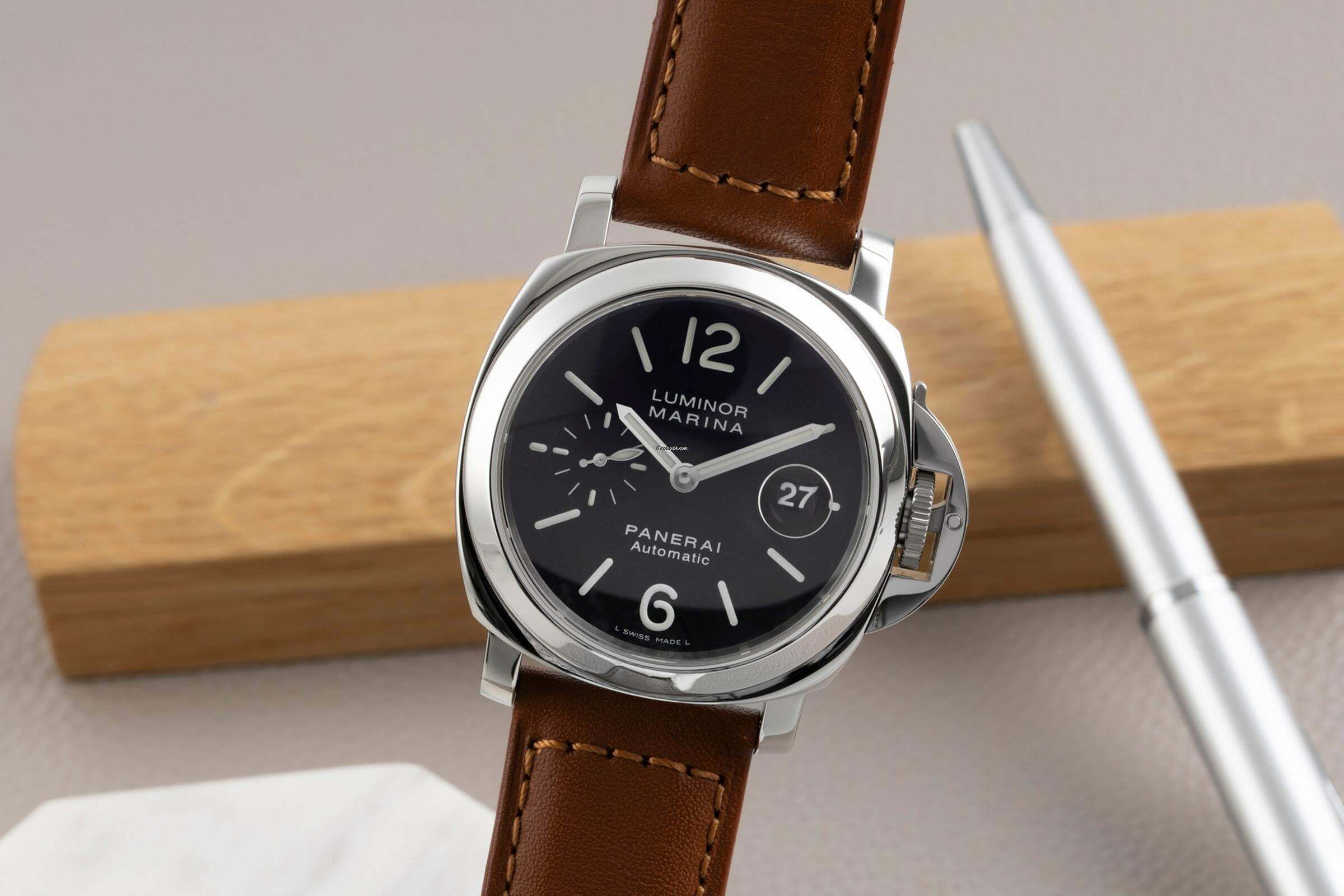 Panerai Luminor Marina Automatic Datum Edelstahl Herrenuhr Ref. PAM00104