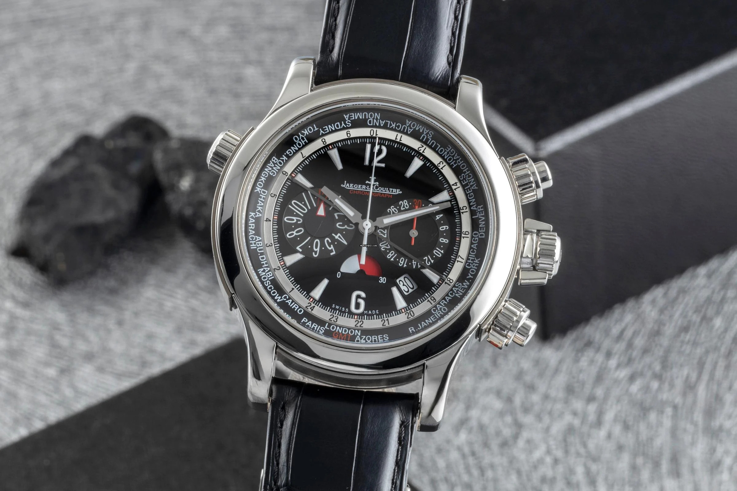 Jaeger-LeCoultre Master Compressor Stahl / Titan Ref. 150.8.22 B&P 2010