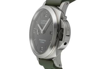 Thumbnail von Panerai Luminor Marina Automatic Verde Smeraldo Stahl Automatik Ref. PAM01356 B&P 2022