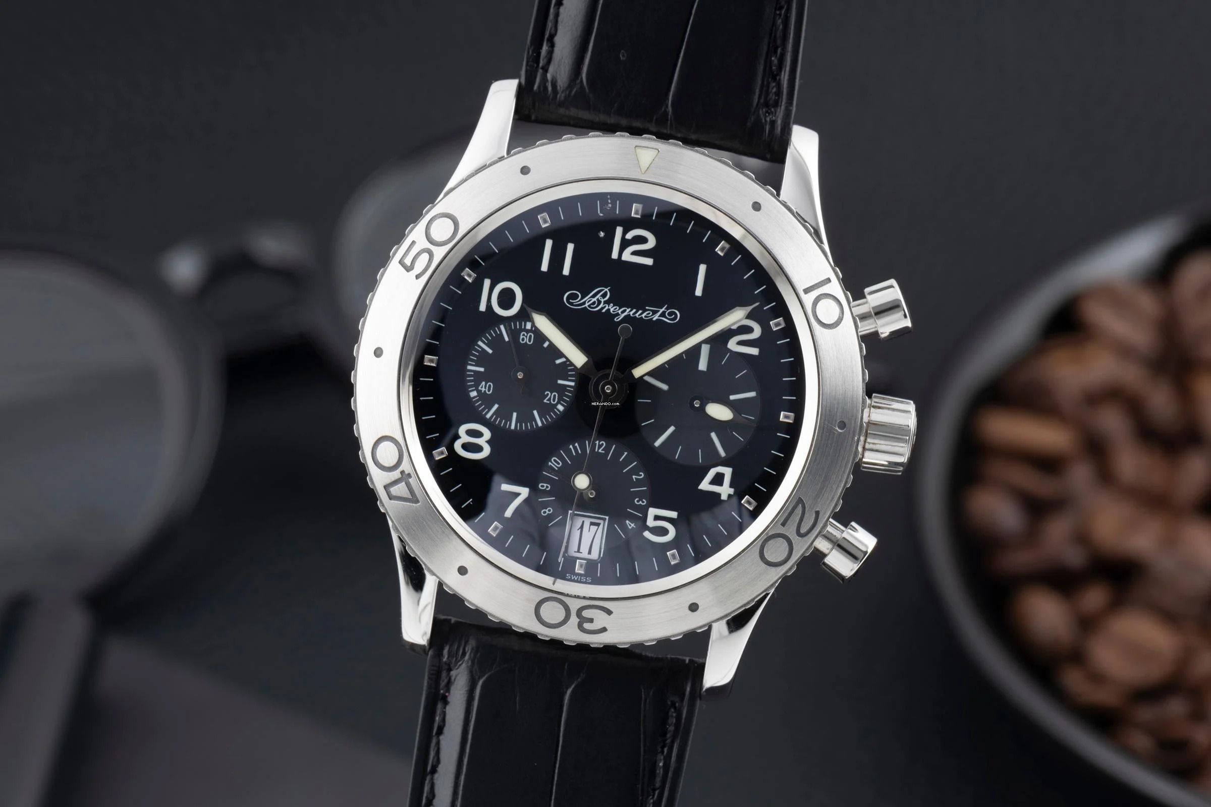Breguet Type XX - XXI - XXII Chronograph Edelstahl Automatik Herrenuhr Ref. 3820