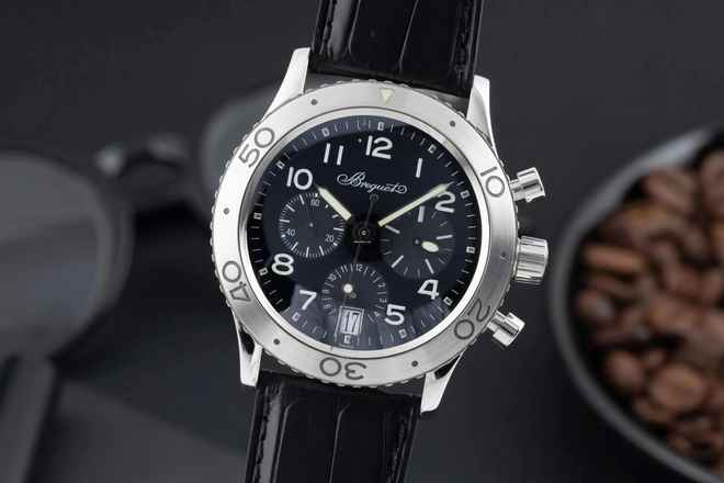  Breguet Type XX - XXI - XXII Chronograph Edelstahl Automatik Herrenuhr Ref. 3820 