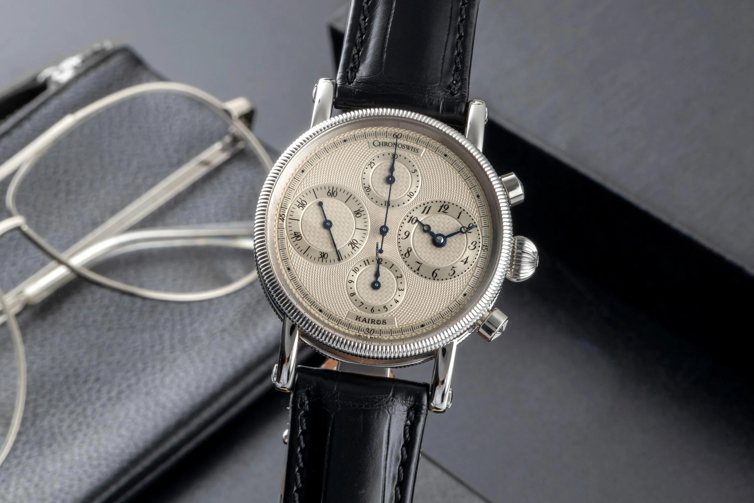 Chronoswiss Kairos Chronograph Stahl Automatik Herrenuhr Ref. CH 7523