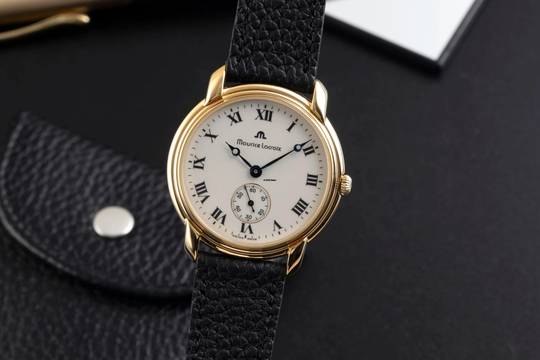  Maurice Lacroix Mecanique Messing vergoldet Handaufzug Herrenuhr Ref. 4905 