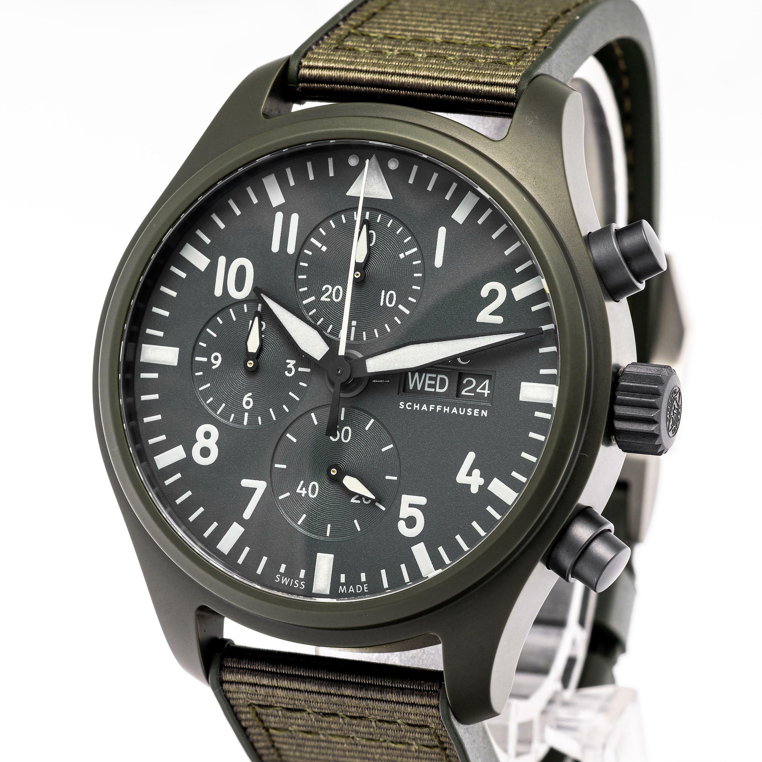 IWC Fliegeruhr Chronograph Top Gun Pilot Chrono Top Gun 44,5 Green – IW389106 – NEW & Unworn – 11/2025 Full Set