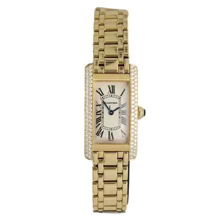  Cartier Tank Américaine Lady 18K.Gold Ref.1710 Factory set Diamonds Full Serviced 