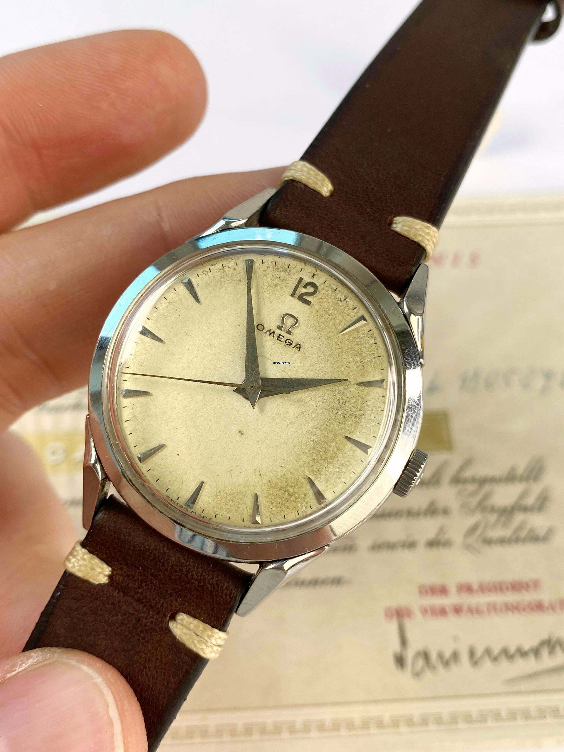Omega Classic Vintage 35mm aus 1953 ORIGINAL PAPIERE ref 2608 2608