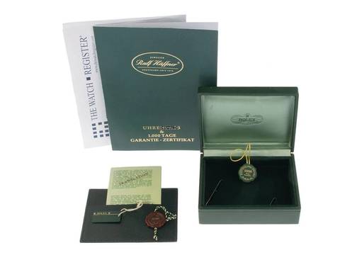  Rolex Oyster Perpetual 34 18kt Gelbgold Ref.1002 1977 original Box sehr gut Vintage Oyster Perpetual 18kt Gelbgold Krokoleder 