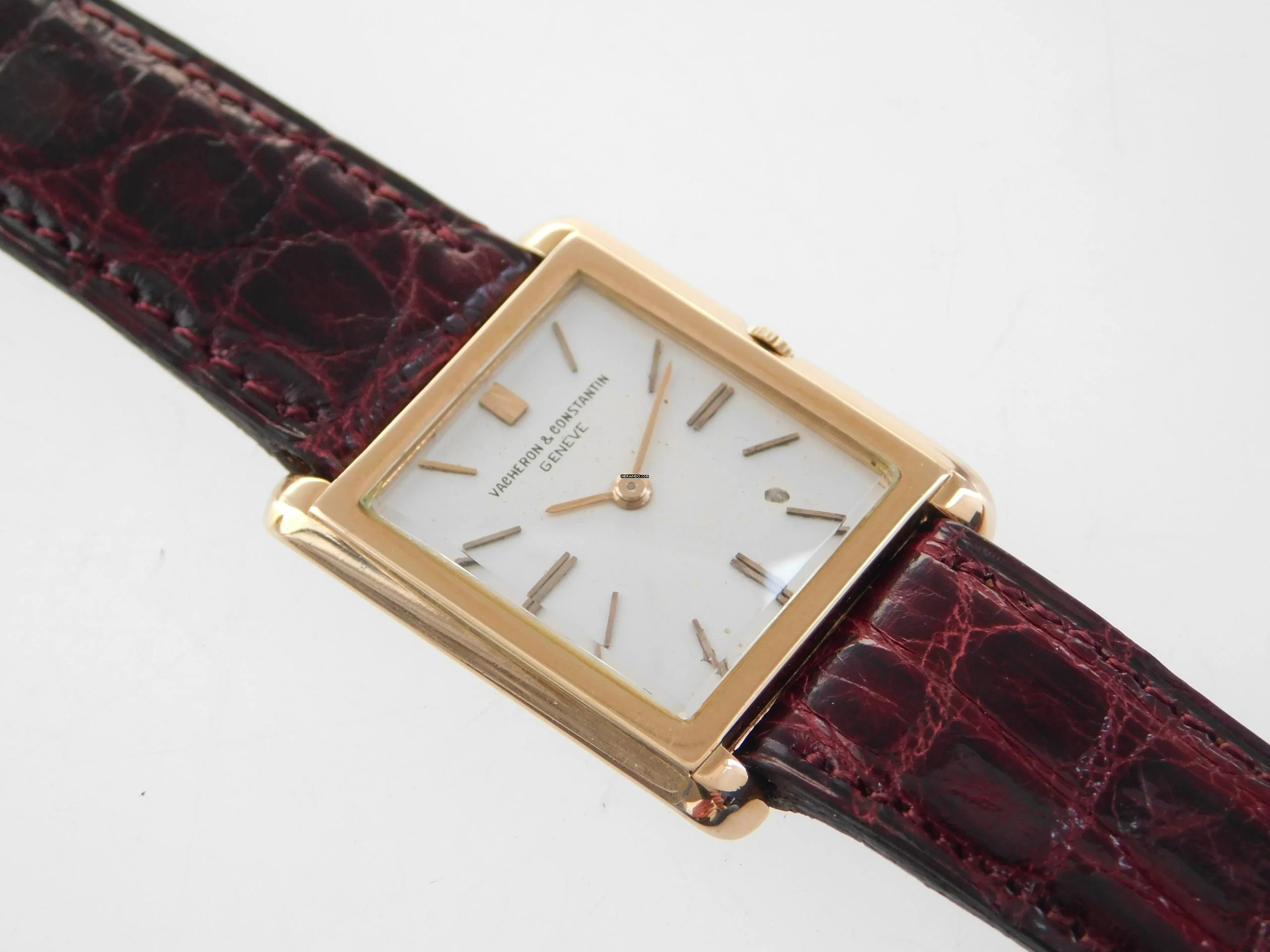 Vacheron Constantin Tank Ultra Thin 18 Karat Rotgold RARE Kaliber 1003 Handaufzug 4,5mm flach unpolished original condition Rare