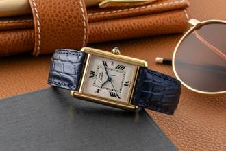 Thumbnail von Cartier Tank must Tank LM Silber vergoldet Quarz Herrenuhr Medium Ref. W1013754