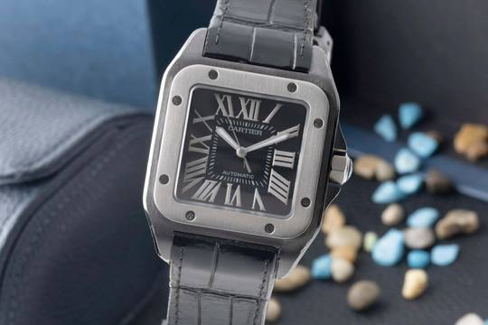  Cartier Santos 100 Stahl / Titan Automatik Ref. W2020010 Box & Papiere 2017 