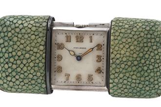 Thumbnail von Movado Ermeto 925 Sterling Silver Shagreen Purse Watch