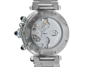 Thumbnail von Cartier Pasha Ref.2113 2006 Box&Beschreibung wie Neu Vintage Pasha Chronograph Glasboden