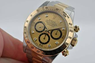 Thumbnail von Rolex Daytona Cosmograph Zenith 18k gold steel Gold Diamond Dial 16523