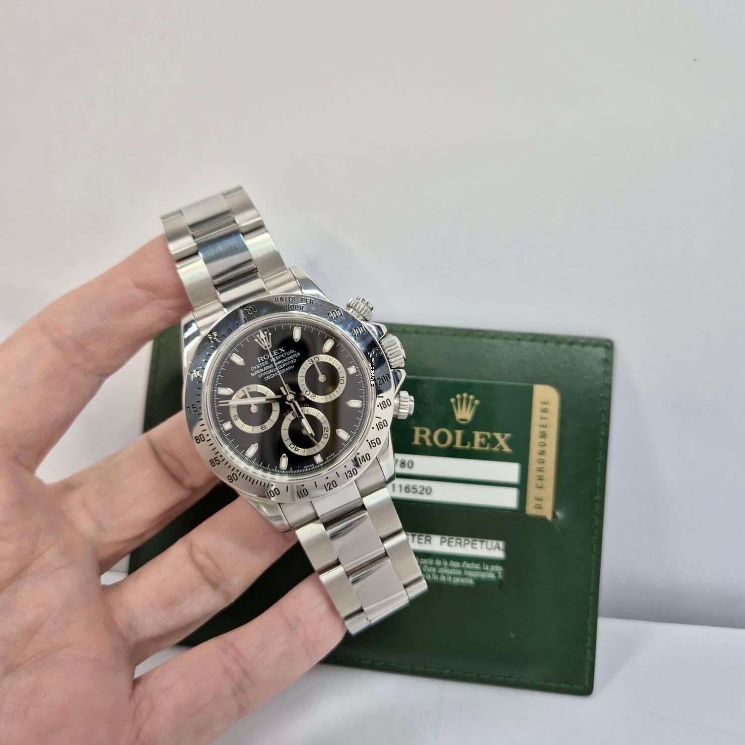 Rolex Daytona Full Steel Black Dial 40mm Automático Completo