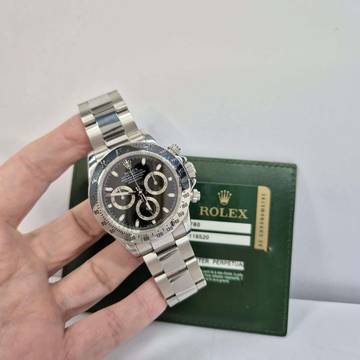  Rolex Daytona Full Steel Black Dial 40mm Automático Completo 