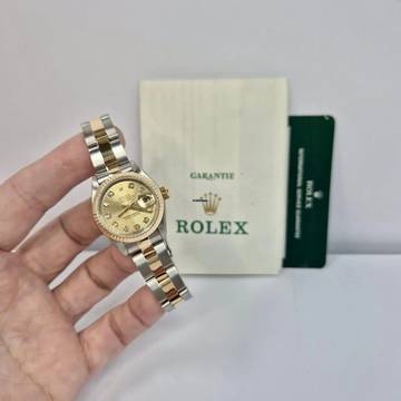  Rolex Lady-Datejust Ouro & Aço & Diamantes 26mm Automático Completo 