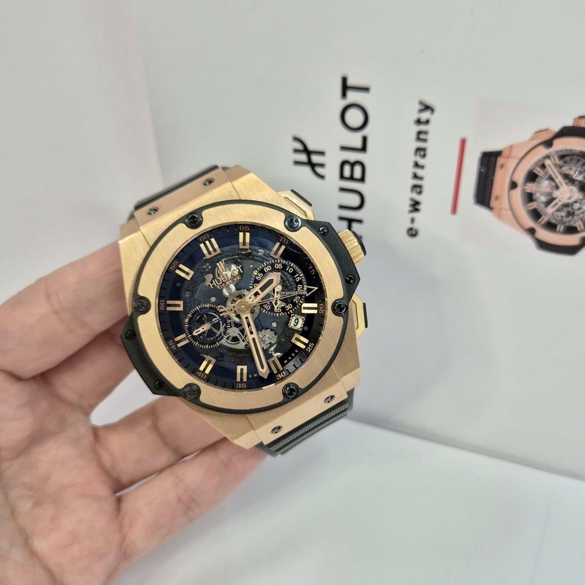 Hublot King Power Unico Ouro Rosé 48mm Automático Completo