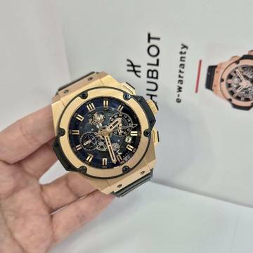  Hublot King Power Unico Ouro Rosé 48mm Automático Completo 