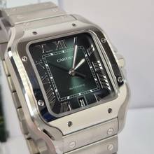 Thumbnail von Cartier Santos Large Green Dial 2 Pulseiras 40mm Automático Completo