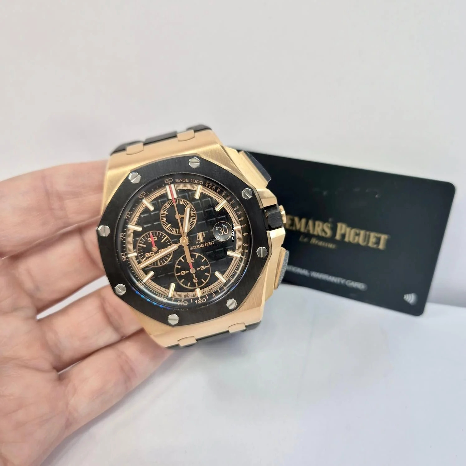 Audemars Piguet Royal Oak Offshore Chronograph Ouro Rosé 44mm Automático Completo