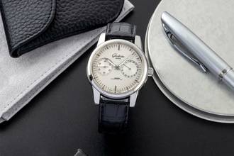 Thumbnail von Glashütte Original Senator Stahl Automatik Herren Ref 1-39-58-02-02-04 Box & Papiere 2011