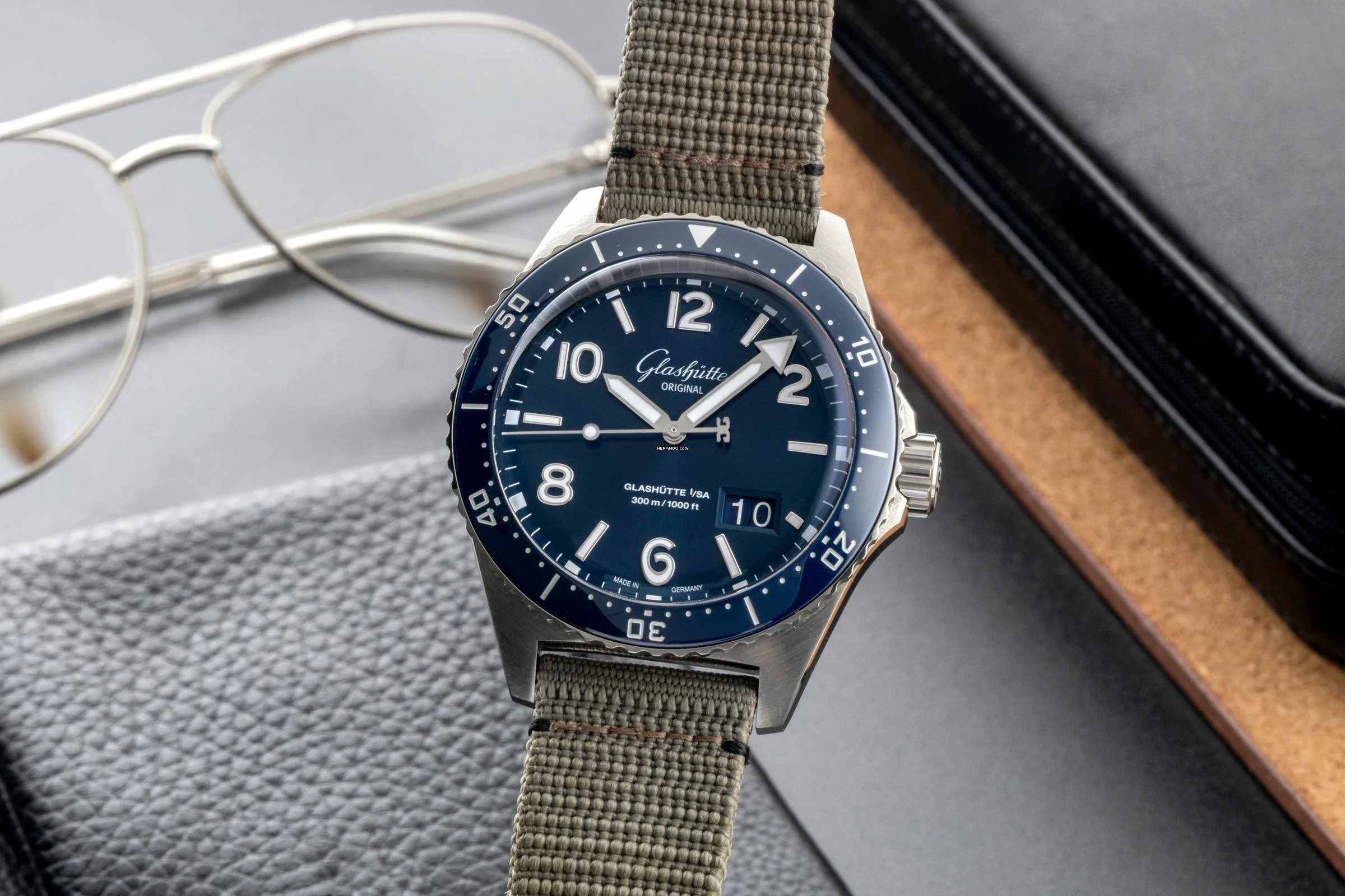 Glashütte Original SeaQ Panoramadatum Stahl Automatik Ref. 1-36-13-02-81-34 B&P 2021