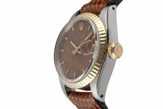 Thumbnail von Rolex Lady-Datejust Stahl / Gold Wood Dial Automatik Ref 6917 Vintage Klassiker