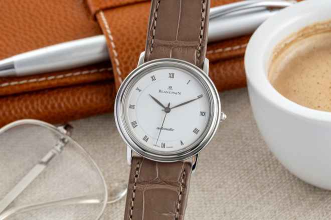  Blancpain Villeret Ultraflach Stahl Automatik Ref. 0095-1127 Klassiker 