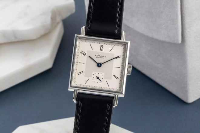  NOMOS Tetra Edelstahl Handaufzug Herrenuhr Ref. 408 Box & Papiere 2022 