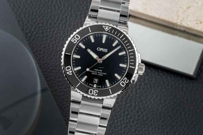  Oris Aquis Date Automatik Stahl Ref. 01 733 7732 4134-07 4 21 64FC B&P 2019 