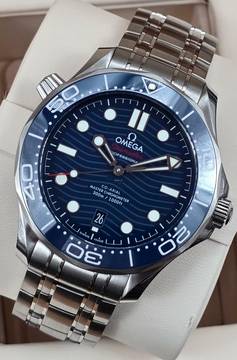  Omega Seamaster Diver 300 M 42mm 210.30.42.20.03.001 Blue Dial Steel Bracelet Unworn/New Condition Full Set 1-2026 