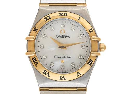  Omega Constellation Ladies Lady Ref.795.1202 1998 Box&Beschreibung original unpoliert Constellation Lady Perlmutt Diamanten 
