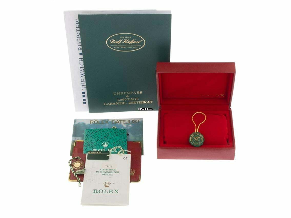 Rolex Lady-Datejust Ref.79173 1998 Full Set original unpoliert Datejust Lady Rhodium