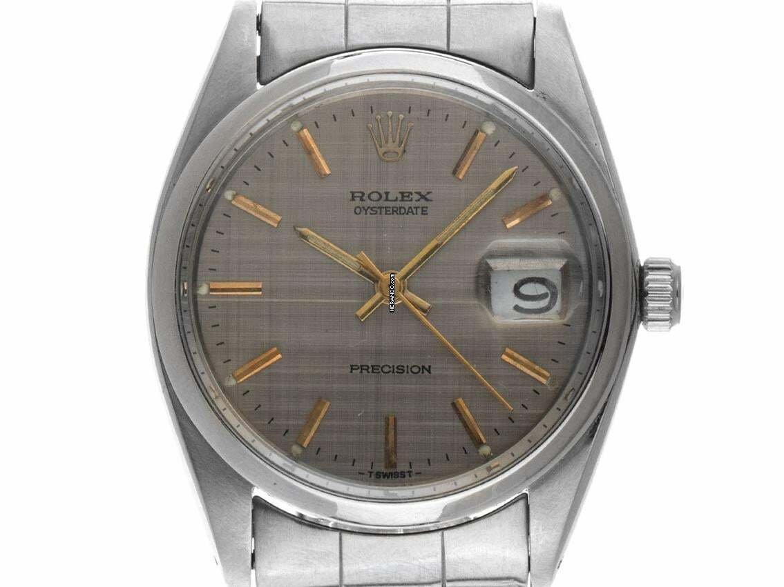 Rolex Oysterdate Precision Ref.6694 1966 original Box original unpoliert Oysterdate Precision open 6/9