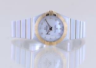 Thumbnail von Omega Constellation Quartz Stahl Gold MOP Diamond Dial Quarz Lady Klassiker