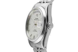 Thumbnail von Tudor Prince Date Day Linen Dial Edelstahl Automatik Herrenuhr Ref. 76200