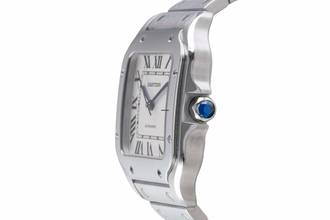Thumbnail von Cartier Santos Stahl Automatik Herrenuhr Medium WSSA0010 B&P 2018