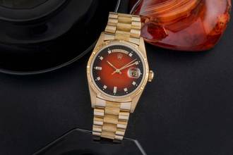 Thumbnail von Rolex Day-Date 36 18k Red Vignette Diamond Dial Borke Gold Automatik Ref. 18248
