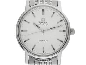 Thumbnail von Omega Genève Genevé Mosaik Ref.165.070 1969 original Box riginal unpoliert Geneve Mosaik