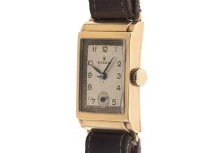 Thumbnail von Rolex Art Deco Ref.2536 1932 original Box original unpoliert Art Deco 9kt gold