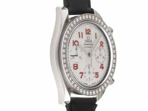 Thumbnail von Omega Speedmaster Reduced Ref.275.0032 2000 Box&Beschreibung original unpoliert Speedmaster Reduced Perlmutt Diamanten