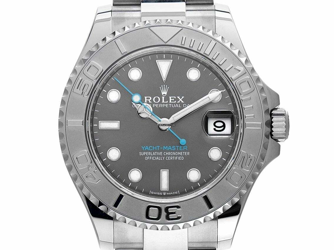 Rolex Yacht-Master 37 Medium Ref.268622 2024 Full Set Ungetragen Yacht-Master Medium Stahl 950 Platin Rhodium