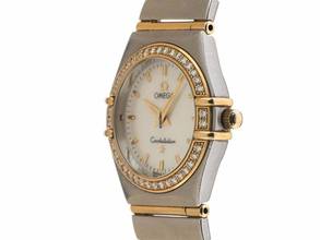 Thumbnail von Omega Constellation Ladies Lady Ref.12777000 2001 Full Set original unpoliert Constellation Lady Diamanten Perlmutt